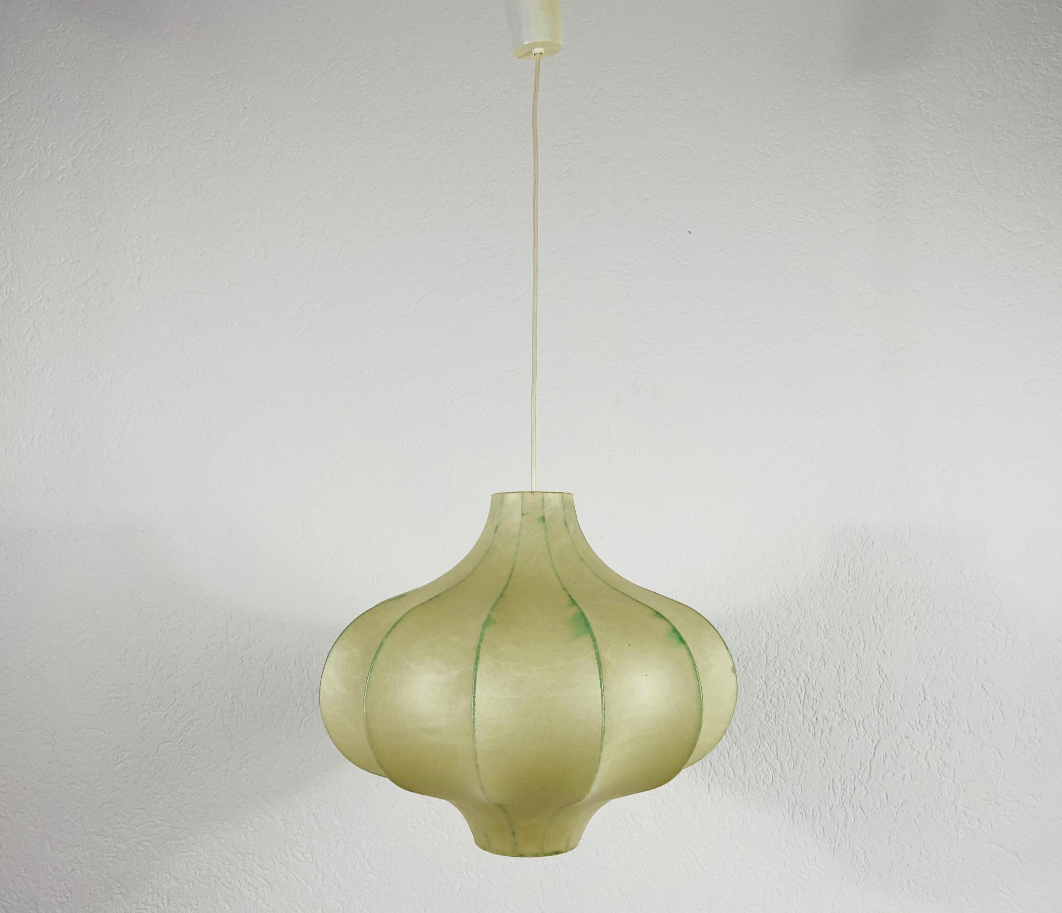 Mid-20th Century Flower Shape Mid-Century Modern Cocoon Pendant Light, 1960s, Italy