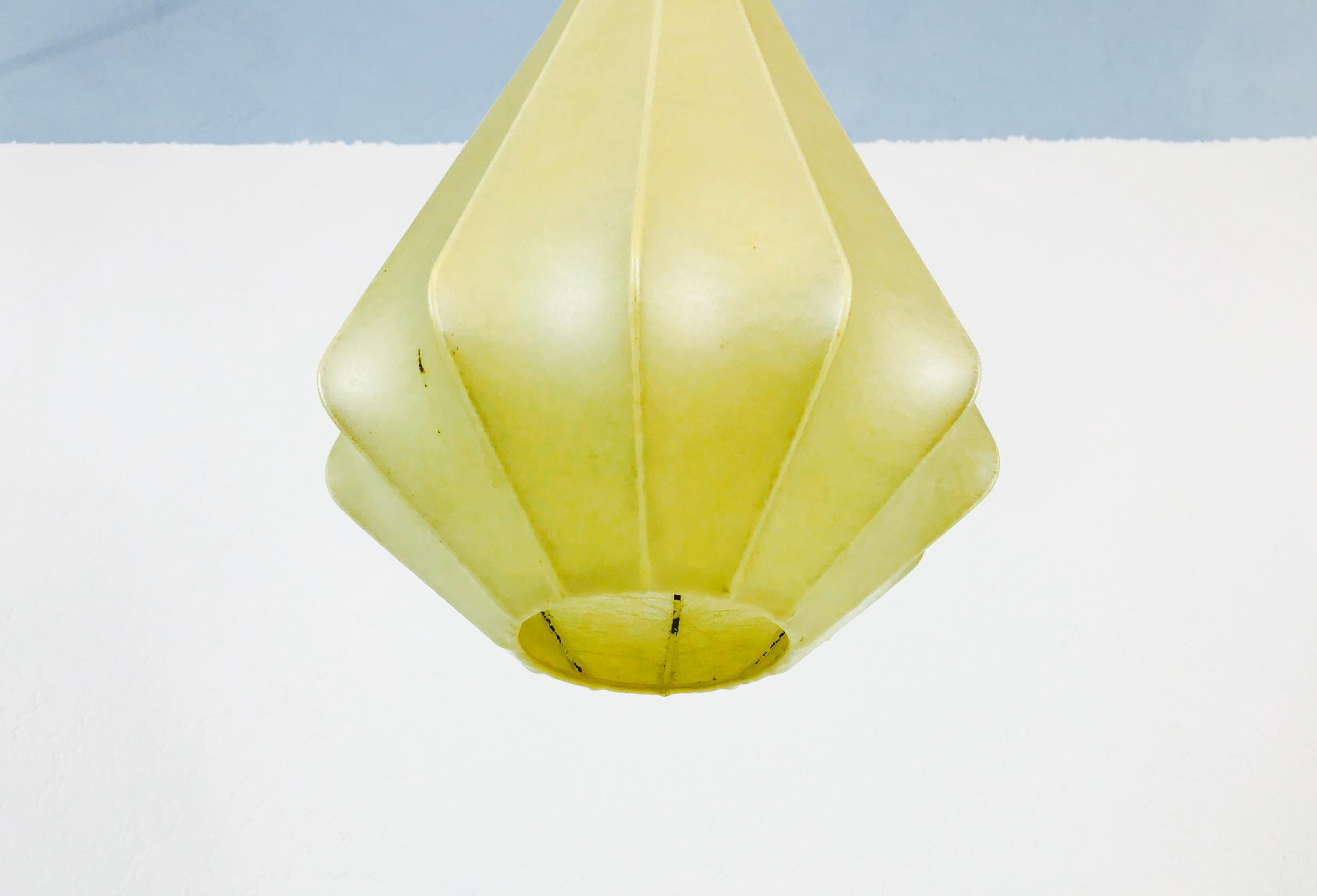 Flower Shape Mid-Century Modern Cocoon Pendant Light, 1960s, Italy 2