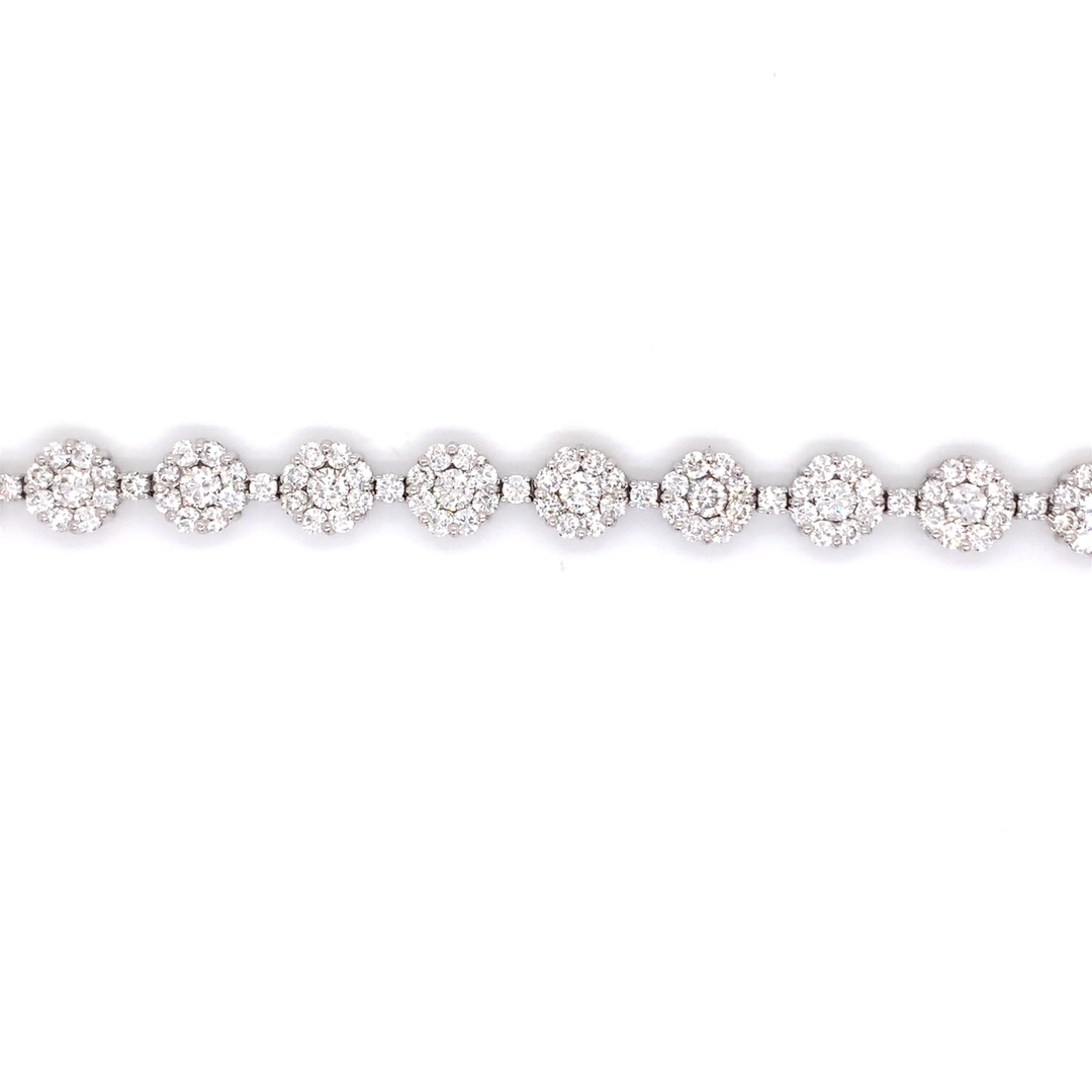 diamond flower tennis bracelet