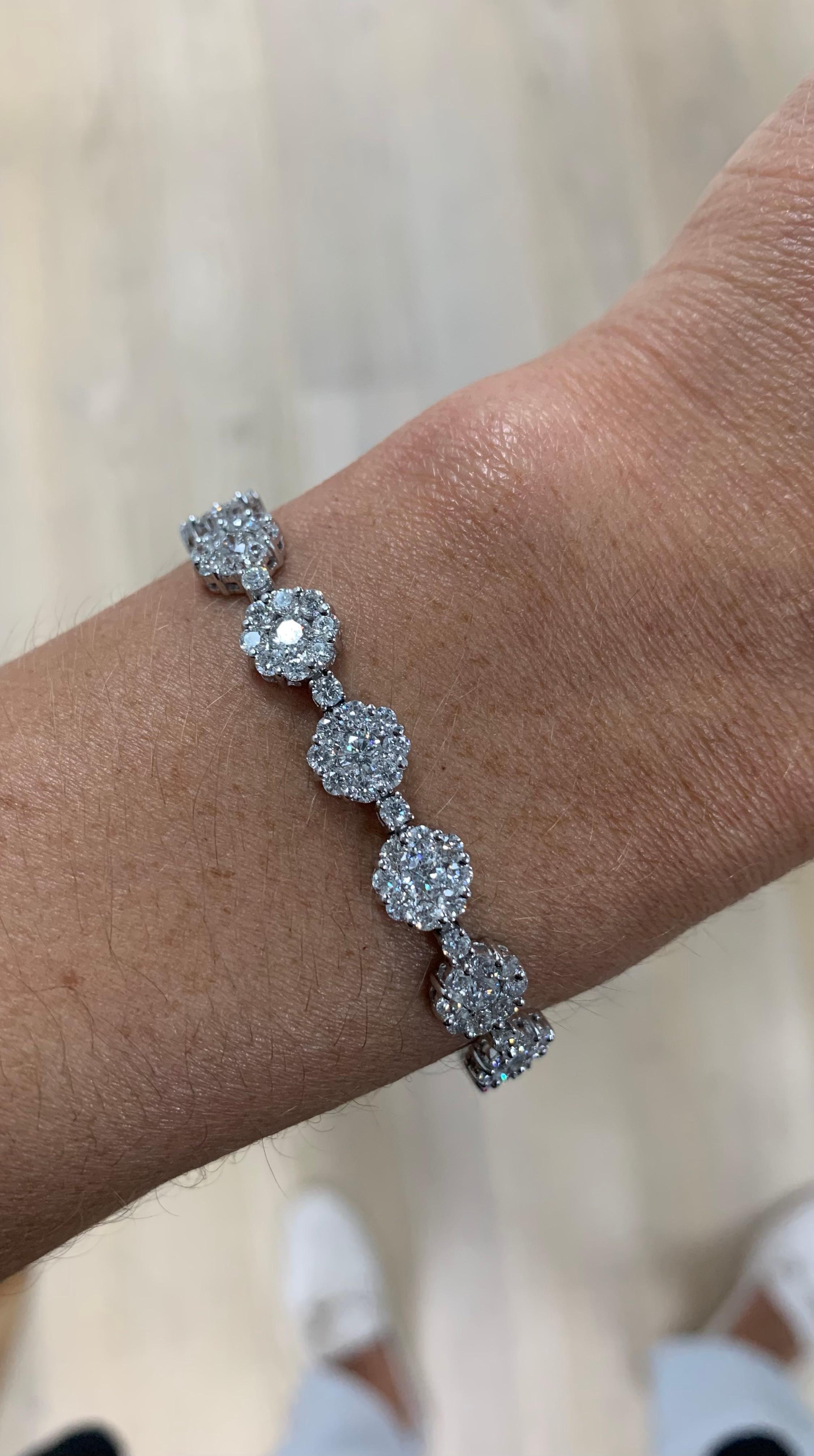 flower diamond bracelet
