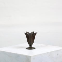 Flower-shaped Diskometal Vase by Just Andersen, 1920s, Denmark