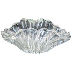 Blumenförmige Glasschale, Seguso Vetri d’Arte zugeschrieben, Italien, Mitte des 20. Jahrhunderts