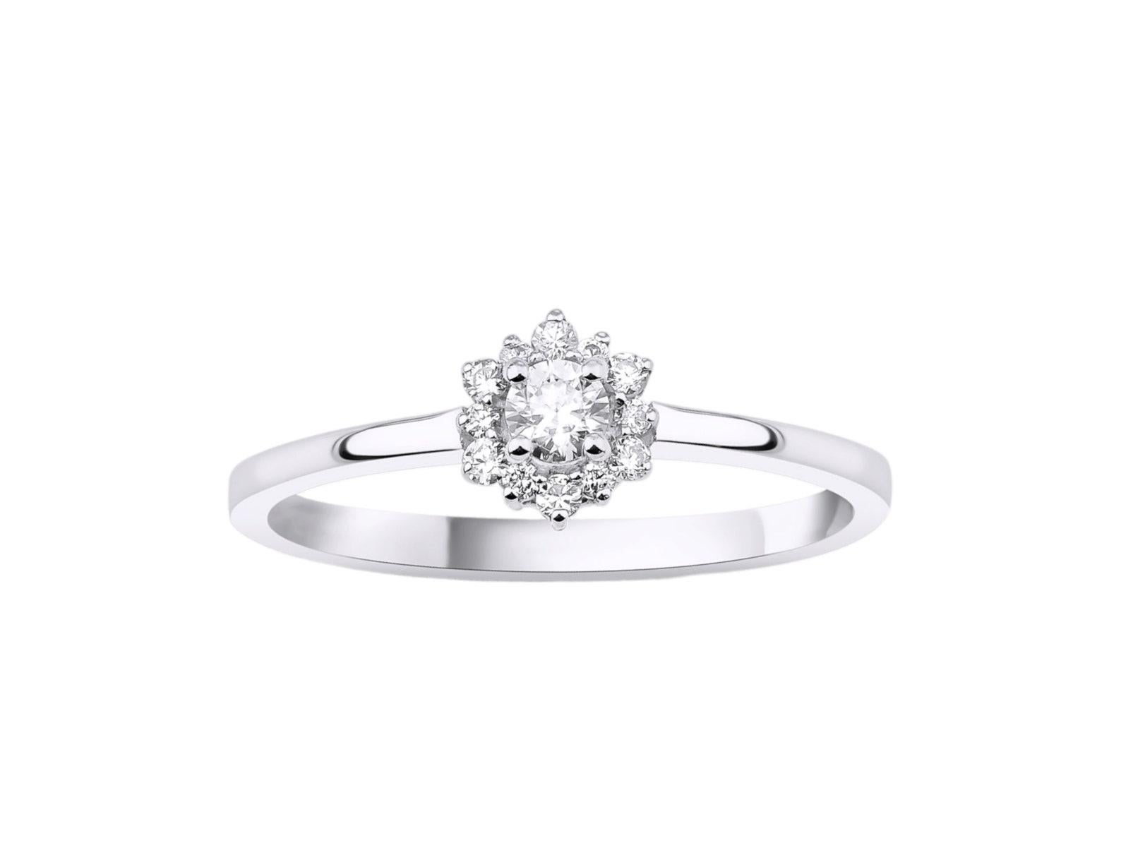 Women's or Men's Flower Shaped Moissanite Engagement Ring 925 Sterling Silver Aniversary Gift. For Sale
