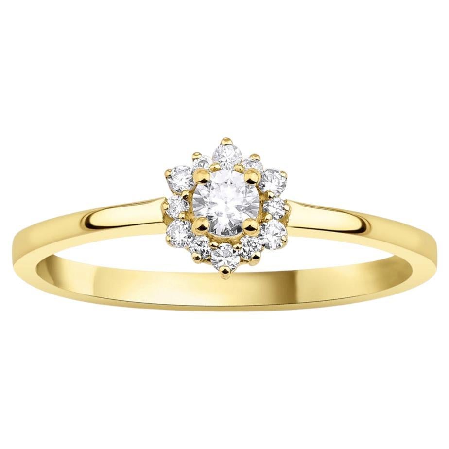 Art Deco Flower Shaped Moissanite Engagement Ring 925 Sterling Silver Aniversary Gift. For Sale