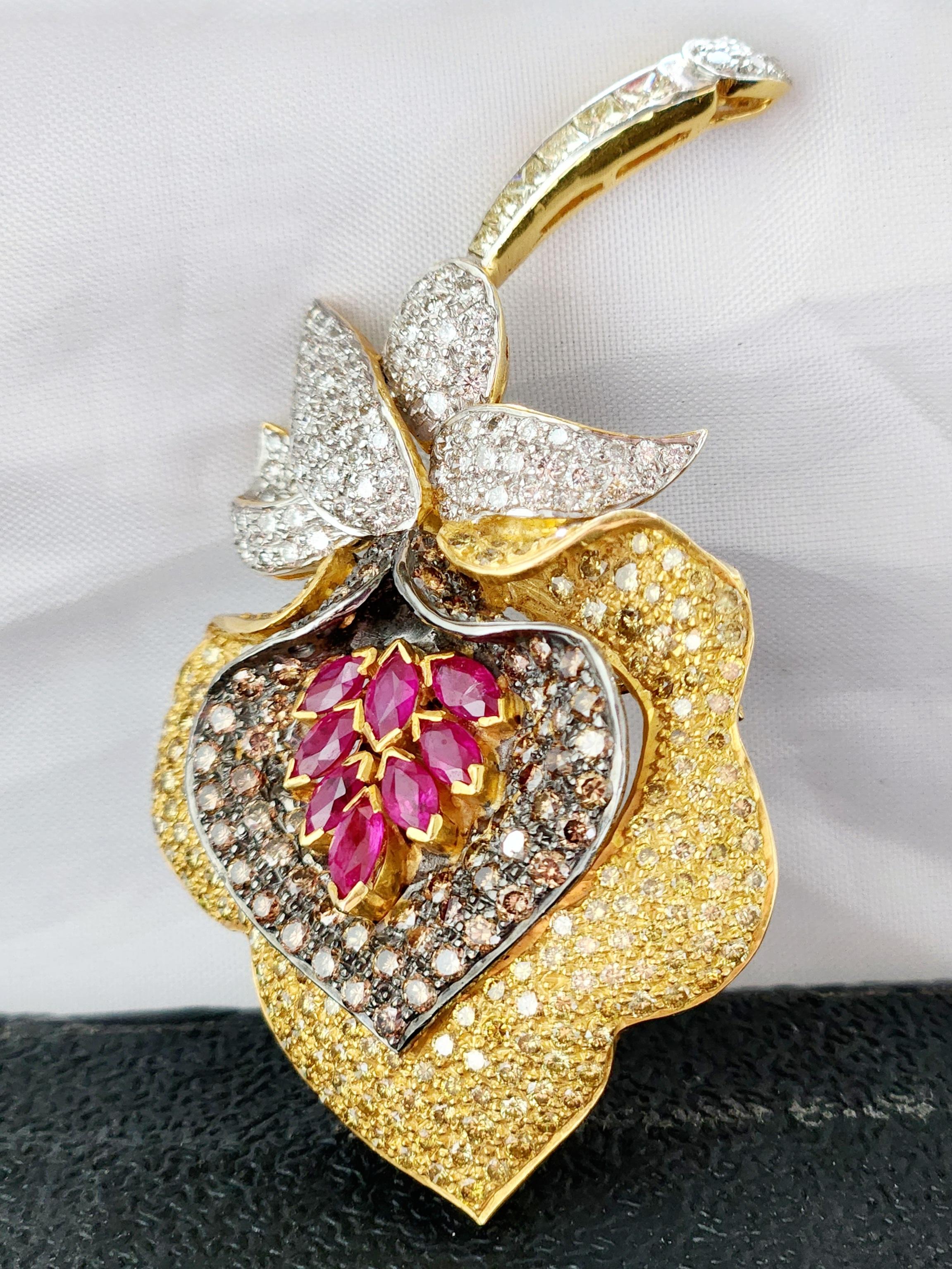 diamond shaped brooch