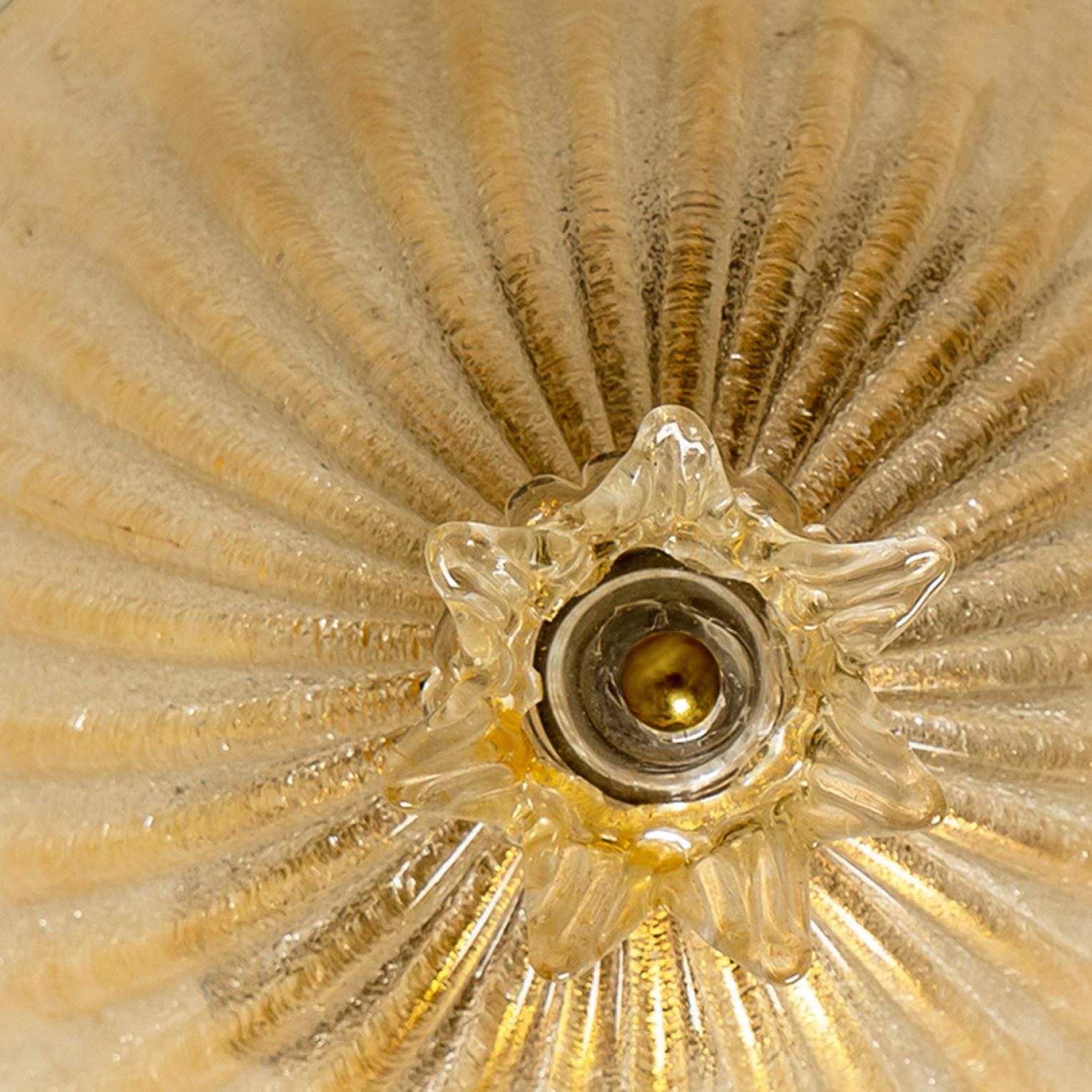 Flower Shaped Murano Glass Flush Mount by Barovier & Toso, Italy 3