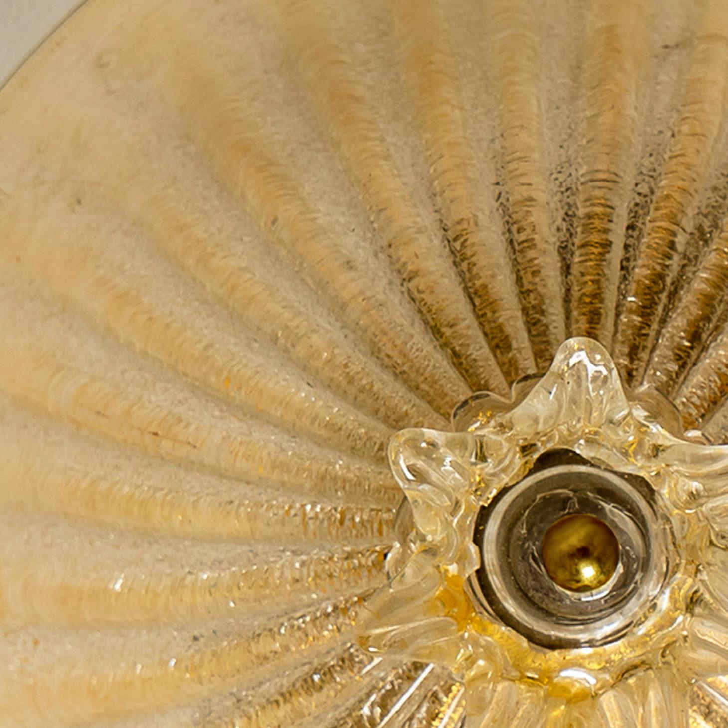 Italian Flower Shaped Murano Glass Flush Mount by Barovier & Toso, Italy