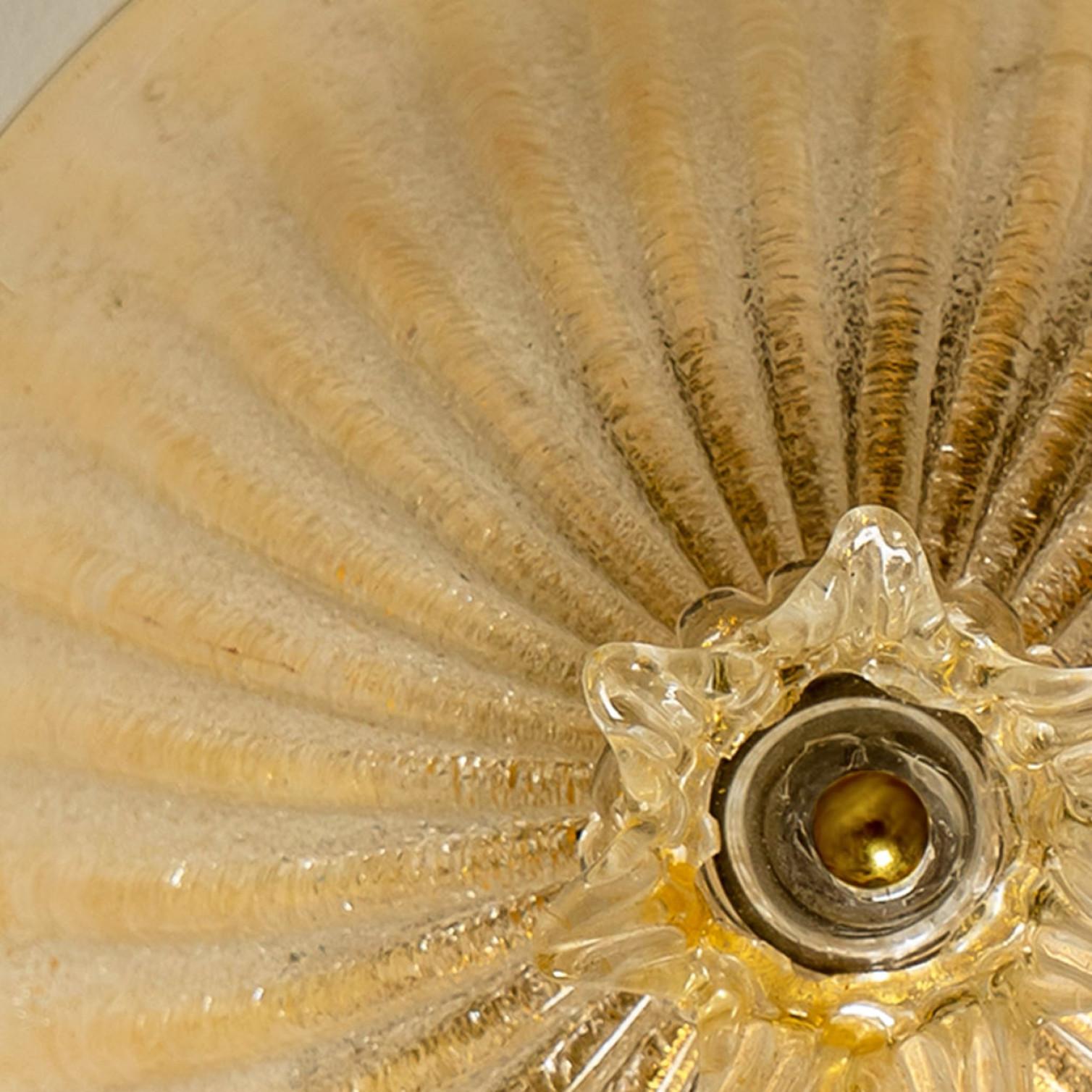 Italian Flower Shaped Murano Glass Flush Mount by Barovier & Toso, Italy