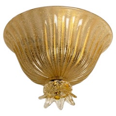 Flower Shaped Murano Glass Flush Mount by Barovier & Toso, Italy