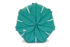 Flower Shaped Pouf - Eucharis Aqua Small