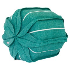 Flower Shaped Pouf - Eucharis Aqua Small