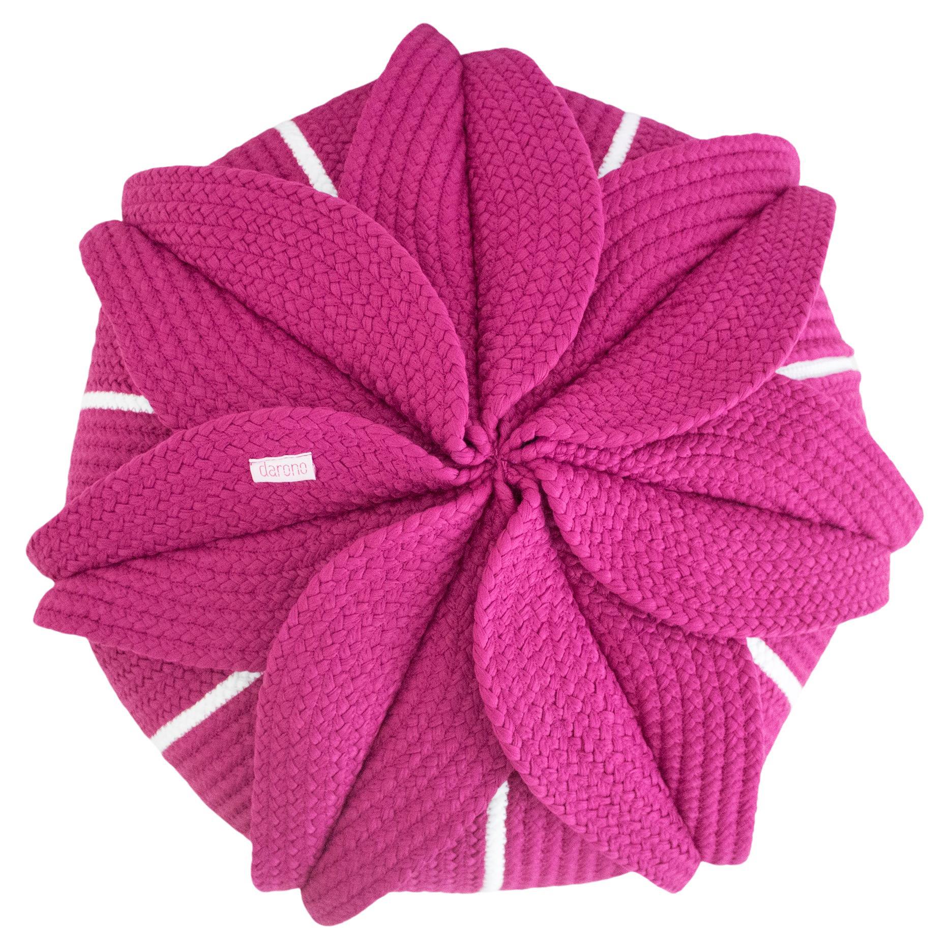 Flower Shaped Pouf - Eucharis Cherry Small For Sale