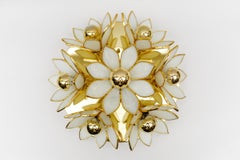Flower Spherical Wall or Ceiling Lamps in Brass, 1960s