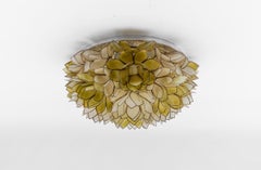 Flower Spherical Wall or Ceiling Lamps in Green, 1960s
