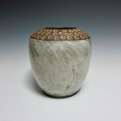 Flower Stamp Buncheong Vase by Jason Fox