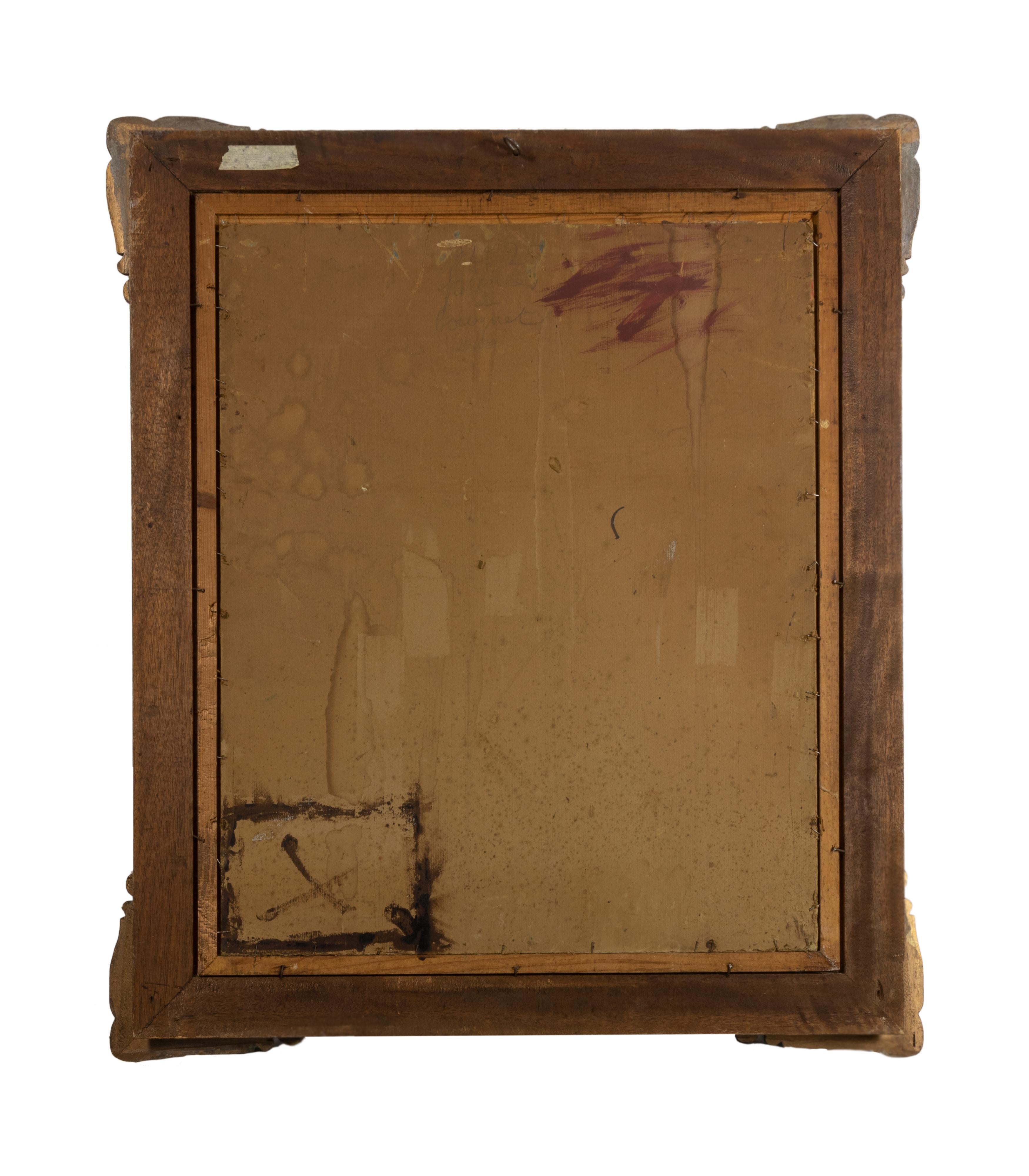 Flower Still Life Painting by Augustin Ferrando, 20th Century, Ornate Gilt Frame (Geölt) im Angebot