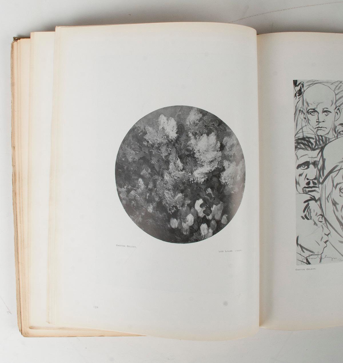 Blumenstillleben mit Dahlien, Öl auf Leinwand, Gaston Geleyn, datiert 1934 im Angebot 9