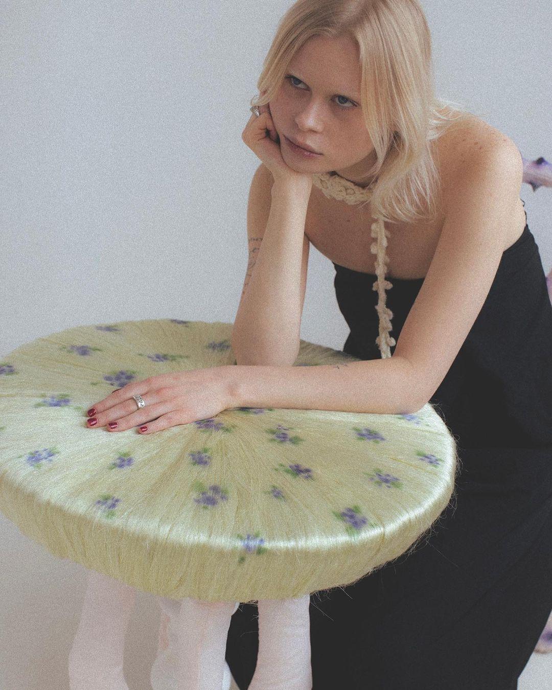 Post-Modern Flower Table by Maria Zakioso For Sale