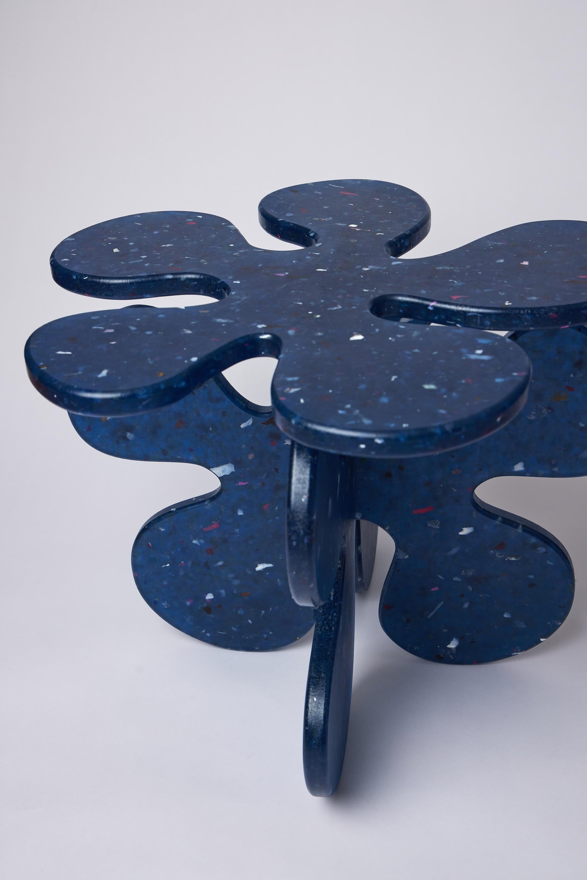 Space Age Flower Table in 100% Recycled Plastic by Squares & Things For Sale
