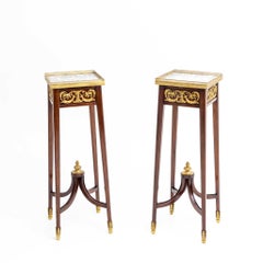 Blumentische mit Steinplatten und Bronzebeschlägen, Frankreich, 2. halber 19. Jahrhundert