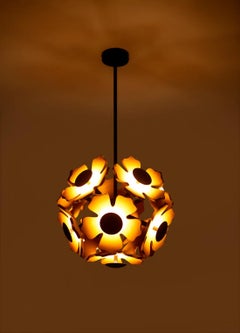 Flower Terracotta and Black Ball Cluster by Hatsu