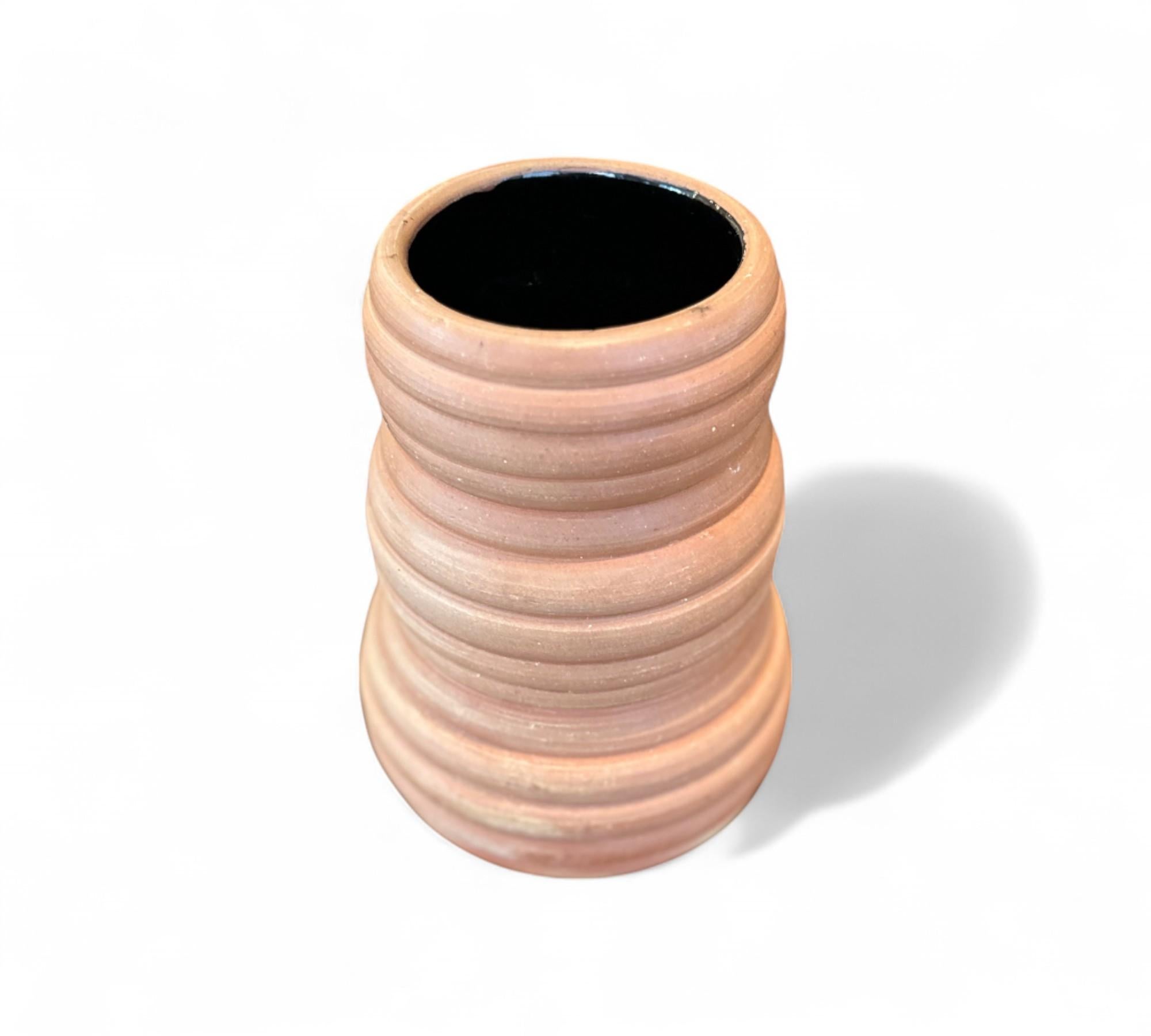Mexican Flower Vase Clay Handmade by Ensamble Artesano, 2024 For Sale