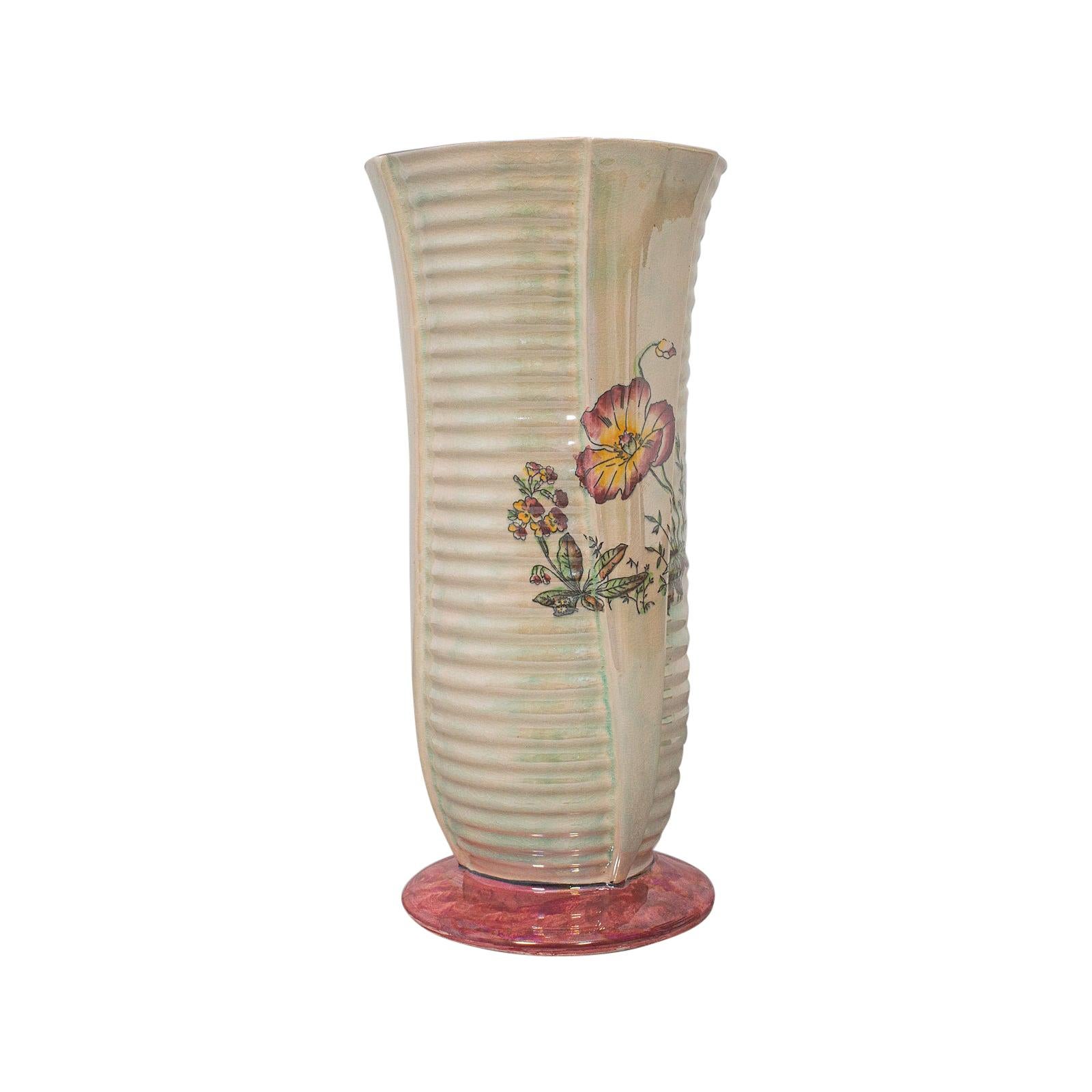 Flower Vase, English, Ceramic, Decorative, Lustre, Mid-20th Century, circa 1950 For Sale