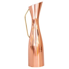 Flower Vase or Can Copper Brass Conbination Vienna Around 1950s