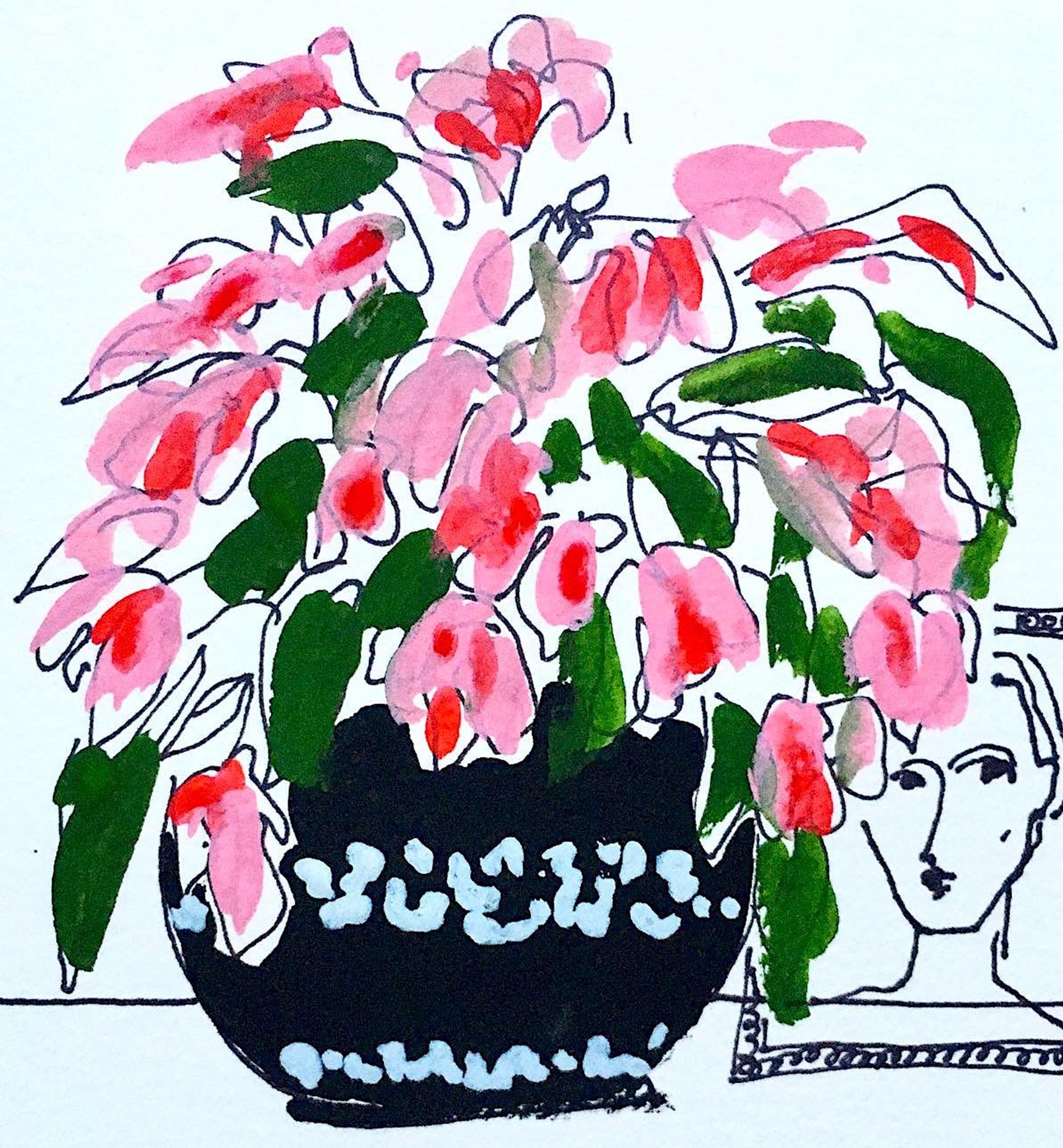 Flower vase, pink by Manuel Santelices
Dimensions: 8 in. H x 6 in. W 
Watercolor and archival paper
2016


Manuel Santelices explores the world of fashion, society and pop culture through his illustrations. A Chilean artist and journalist