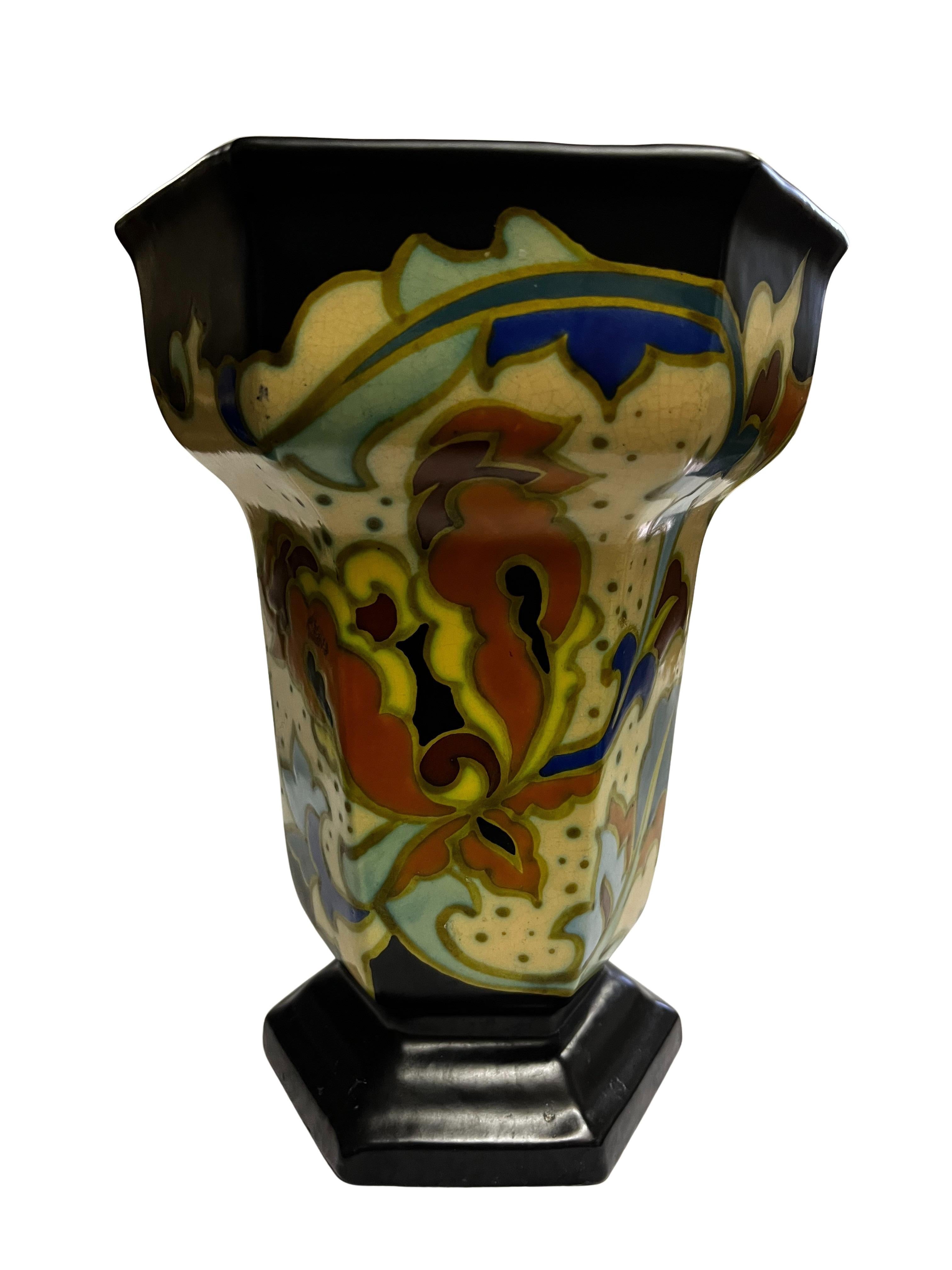 Vaso da fiori, stile Maison Charles Catteau, anni '40, design di metà secolo, Belgio in vendita 1