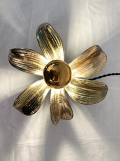 Flower Wall Sconce by Willy Daro, 1970s