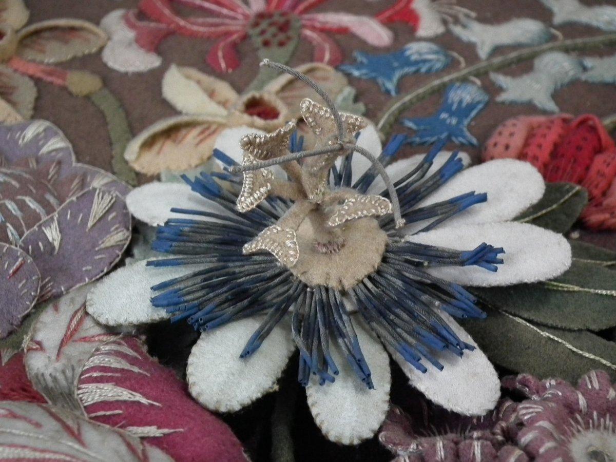 Flowerbasket Raisedwork Embroidery in Shadow Box Frame 1