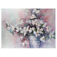 Flowering Dogwood Watercolor Painting by Barbara Mock