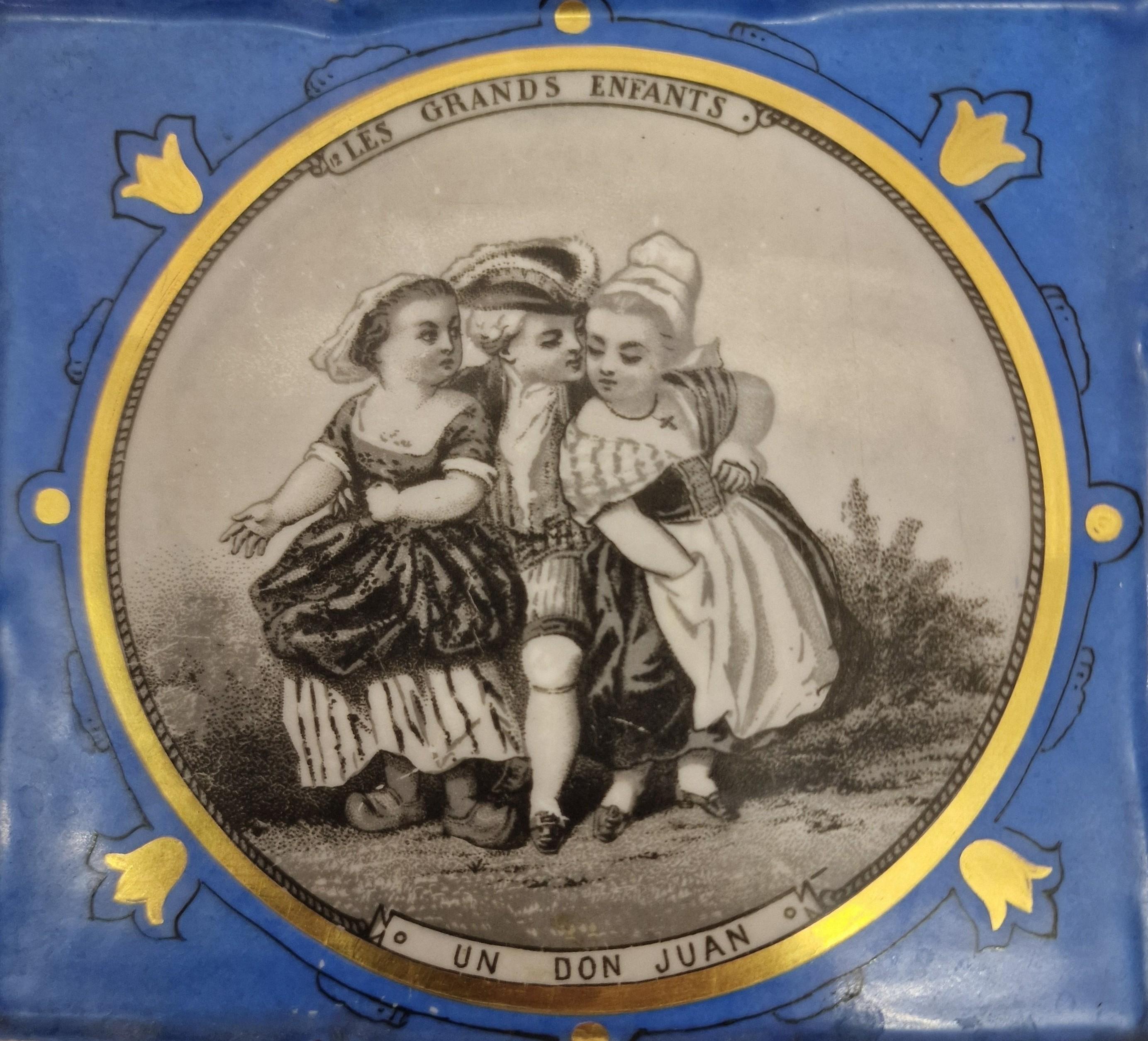 Flowerpot cachepot jardiniere Romance worldexhibition? Romeo Juliet 1900 Germany For Sale 3