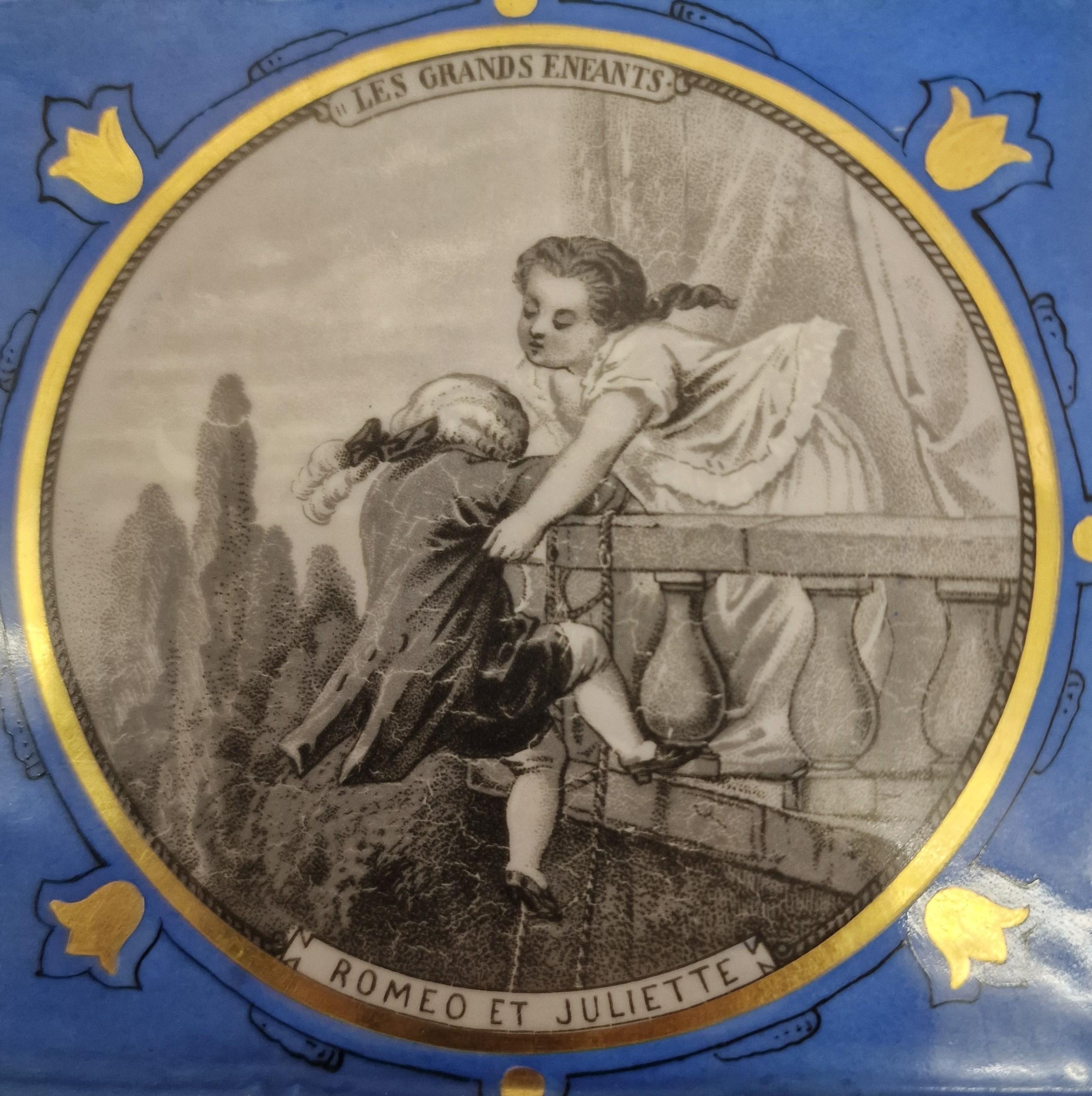 Flowerpot cachepot jardiniere Romance worldexhibition? Romeo Juliet 1900 Germany For Sale 4