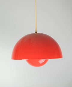 Flowerpot Ceiling Lamp Model VP1 Made By Verner Panton VP1 From 1970s