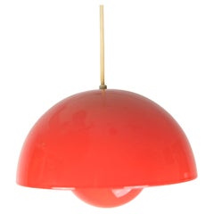 Flowerpot Ceiling Lamp Model VP1 Made By Verner Panton VP1 From 1970s