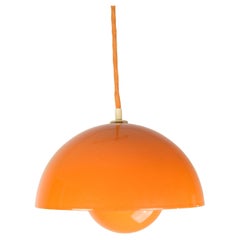 Retro Flowerpot Ceiling Lamp, Verner Panton '1926-1998' VP1, 1970