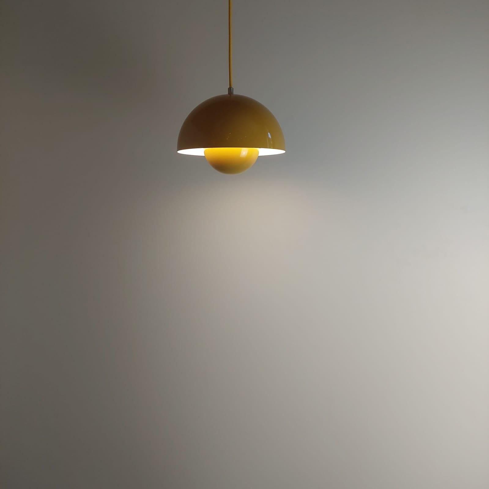 Metal Flowerpot ceiling lamp Verner Panton, Denmark