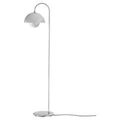 Flowerpot Floor Lamp Chrome Plated Steel by Verner Panton for &Tradition