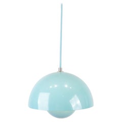 Flowerpot Lamp Model VP1 In Baby Blue By Verner Panton For &Tradition From 1968s