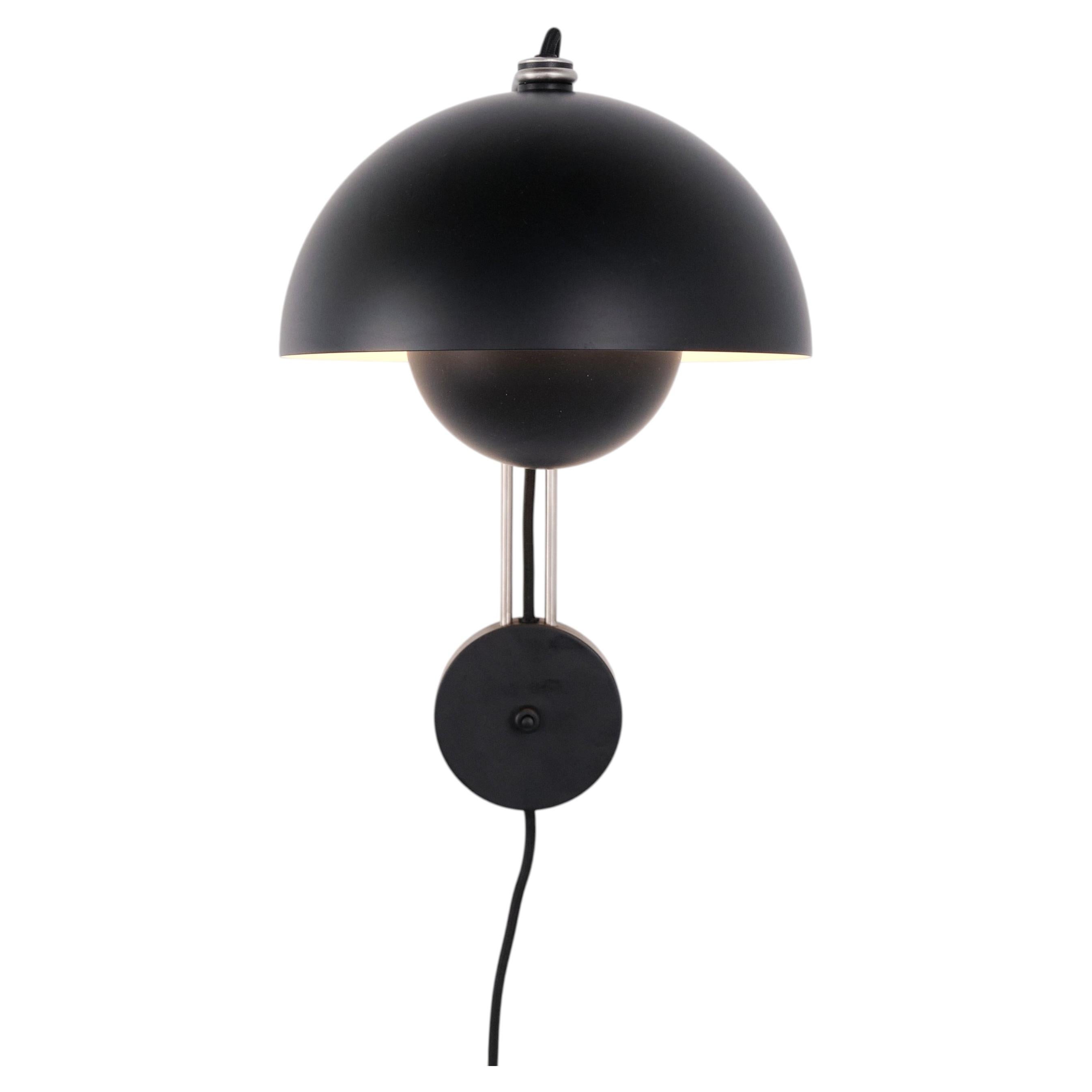 Pre-owned &tradition Flowerpot Vp8 Wall Lamp In Black By Verner Panton For