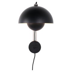 Flowerpot VP8 wall lamp in black by Verner Panton for &Tradition