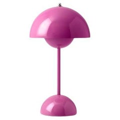 Flowerpot Vp9 Portable Tangy Pink Table Lamp by Verner Panton for & Tradition