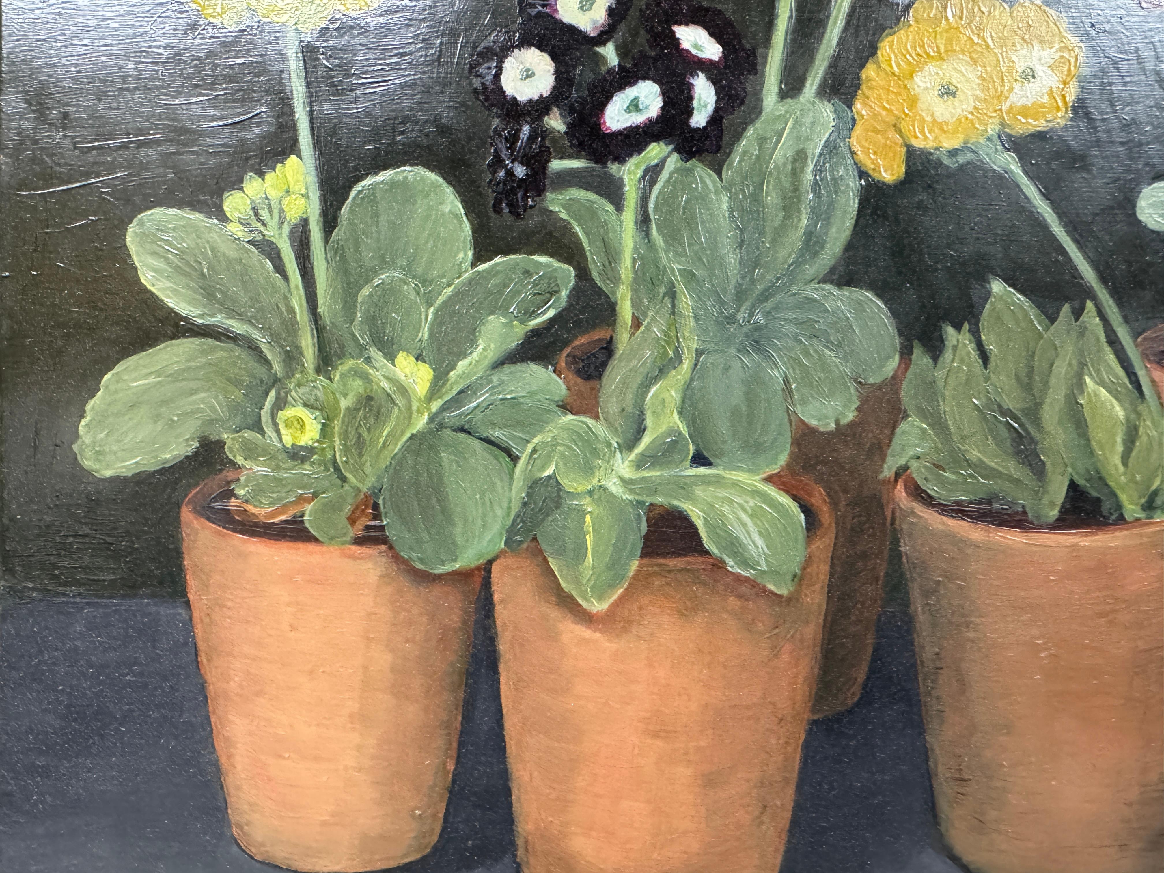 Paint 'Flowerpots' by Annamaria Succi Edelstein (1935 -2024) For Sale
