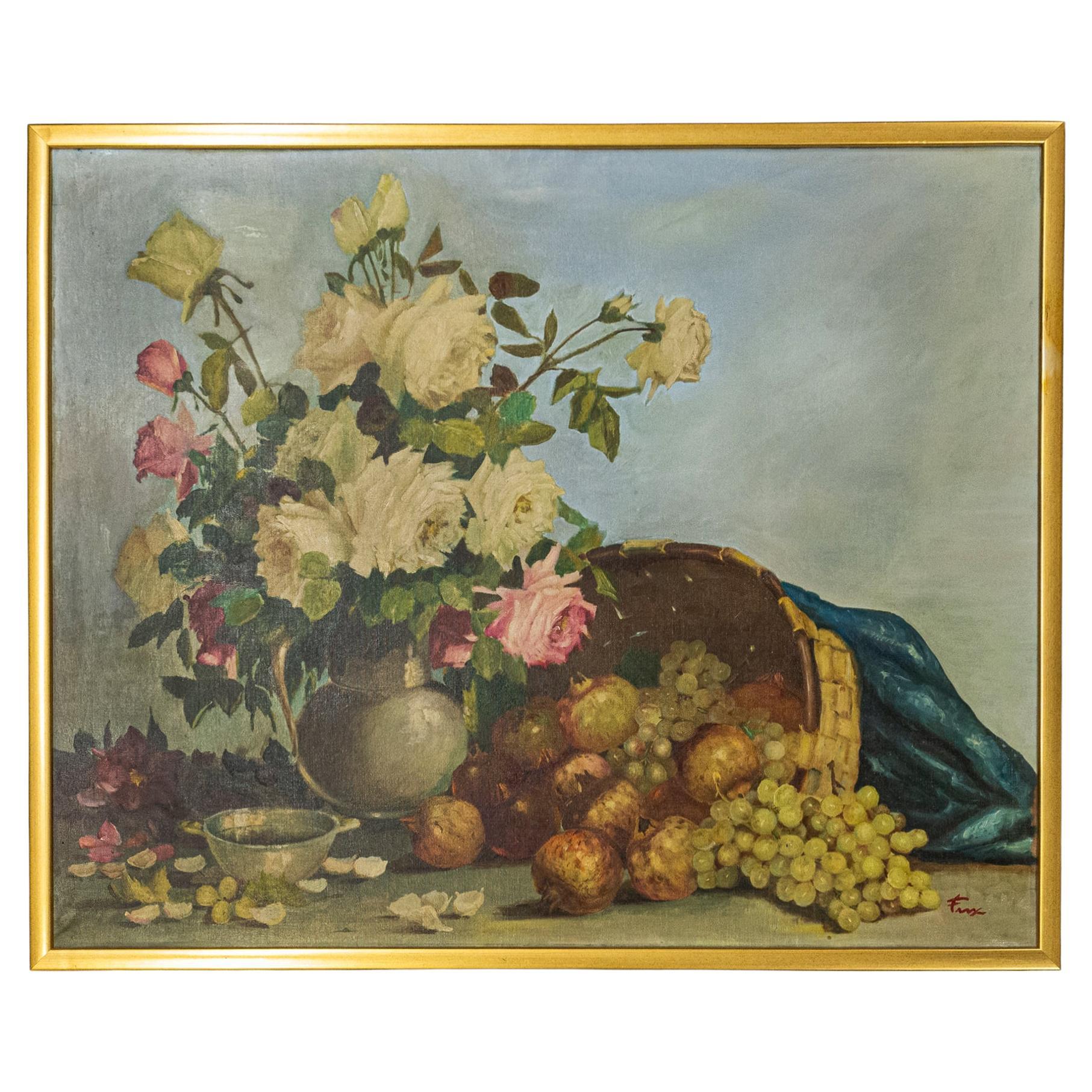 Peinture de fleurs et de fruits en vente
