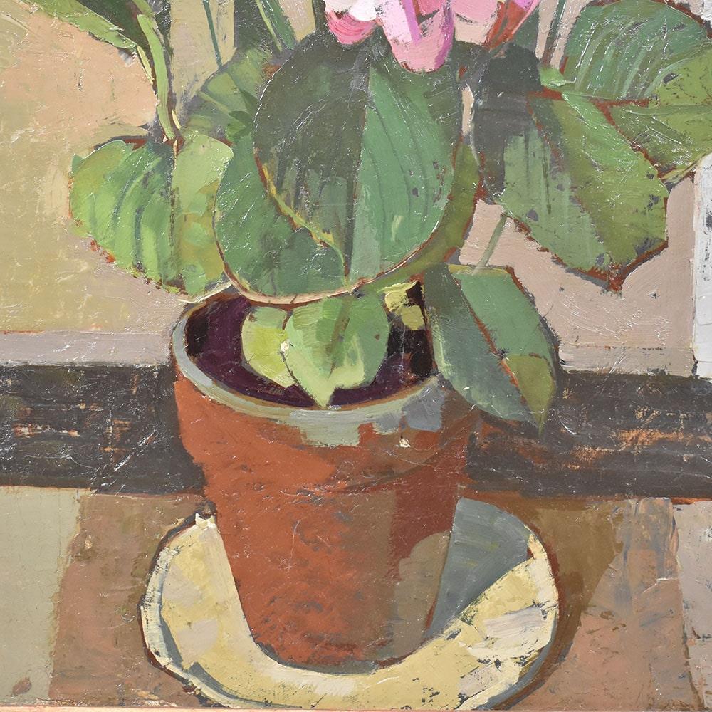 20th Century Flowers artwork, Still Life Of Hydrangea, Painting On Canvas, Twentieth Century. For Sale