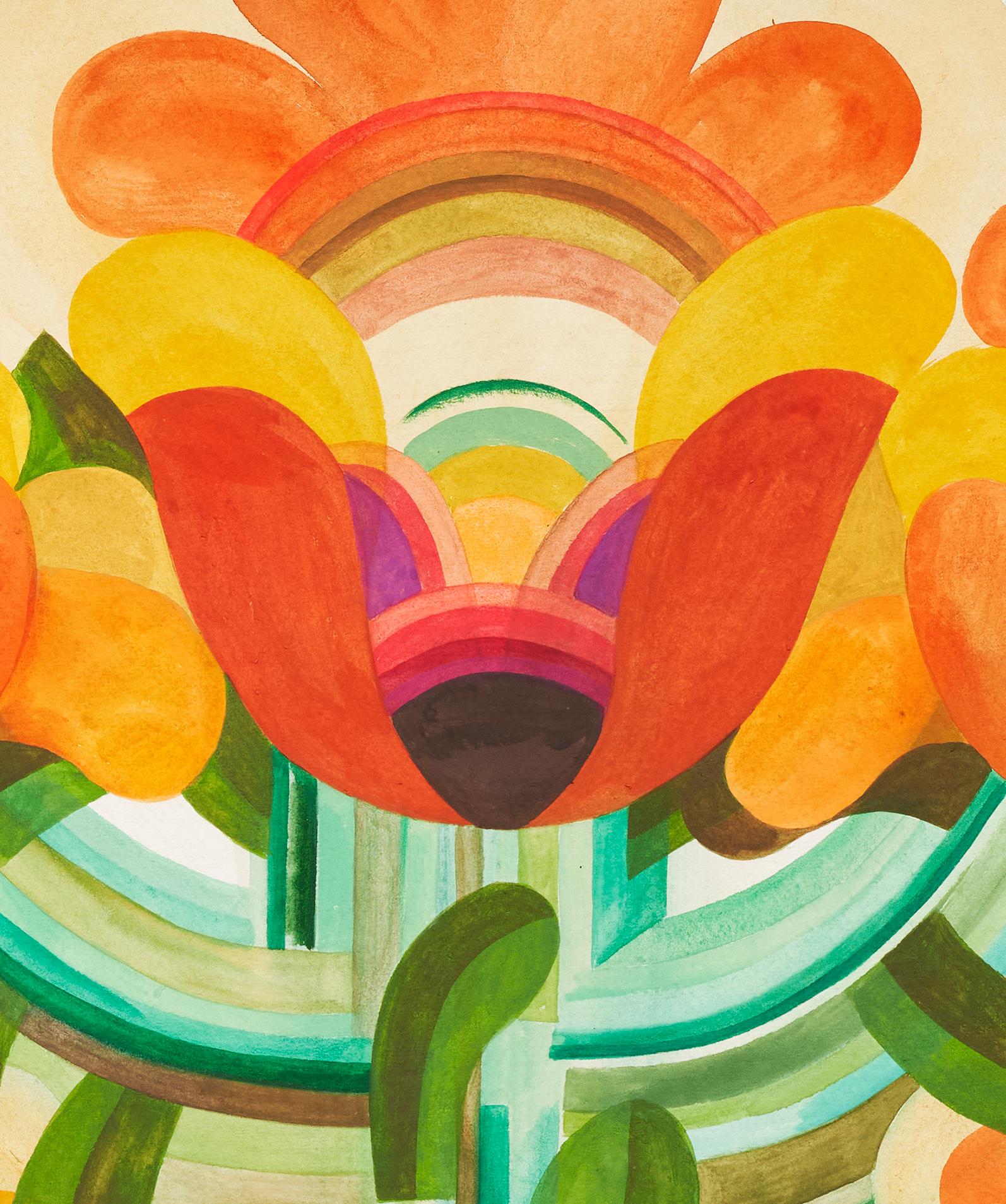 Peinture Flowers by Caroline Rennequin en vente