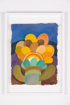 „Blumen“ von Caroline Rennequin – Gerahmtes Gouache-Gemälde auf handgeschöpftem Papier 2026