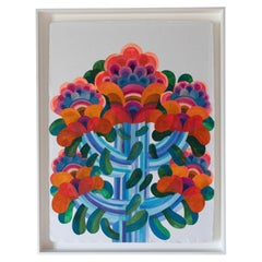 Flowers by Caroline Rennequin Framed gouache painting on handmade paper 2026